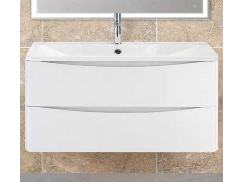 Купить Тумба под раковину BelBagno Acqua ACQUA-1200-2C-SO-BL 120 см, подвесная, цвет белый глянцевый (bianco lucido)