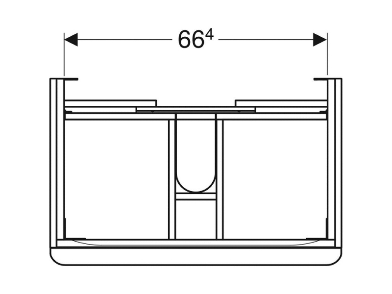 Купить Тумба под раковину Geberit Smyle Square, 75 см, цвет белый, 500.353.00.1