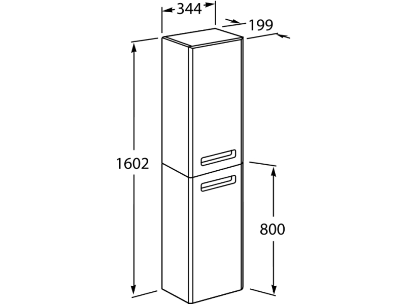 Купить Шкаф-колонна Roca Gap 34 x 160 (левый/правый), белый