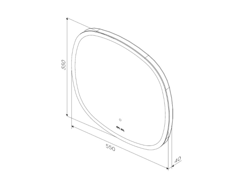 Купить Зеркало Am.Pm Func, с контурной LED-подсветкой, ИК-сенсором, квадрат, 55 см, M8FMOX0551WGS