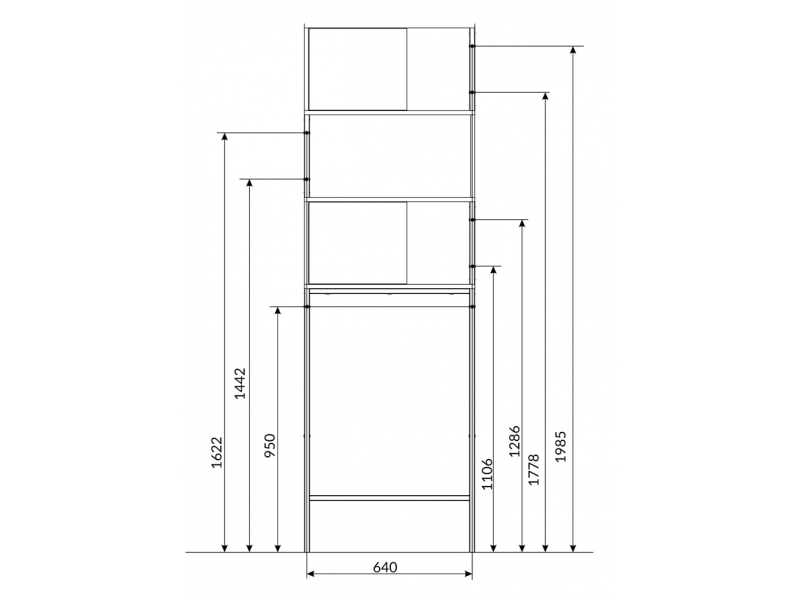 Купить Шкаф 1Marka Grunge Loft 66 см, 2 двери, напольный, дуб вотан, Ц0000005249