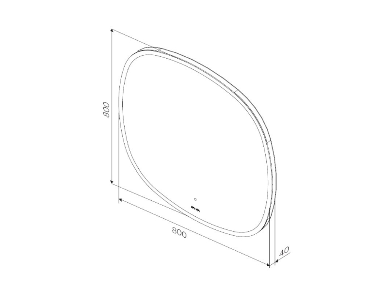 Купить Зеркало Am.Pm Func, с контурной LED-подсветкой, ИК-сенсором, квадрат, 80 см, M8FMOX0801WGS