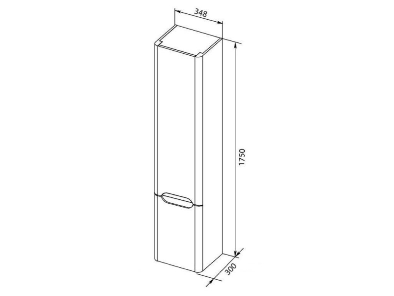 Купить Пенал Aquanet София 35 L/R, подвесной, белый глянец, 00207046/00199871