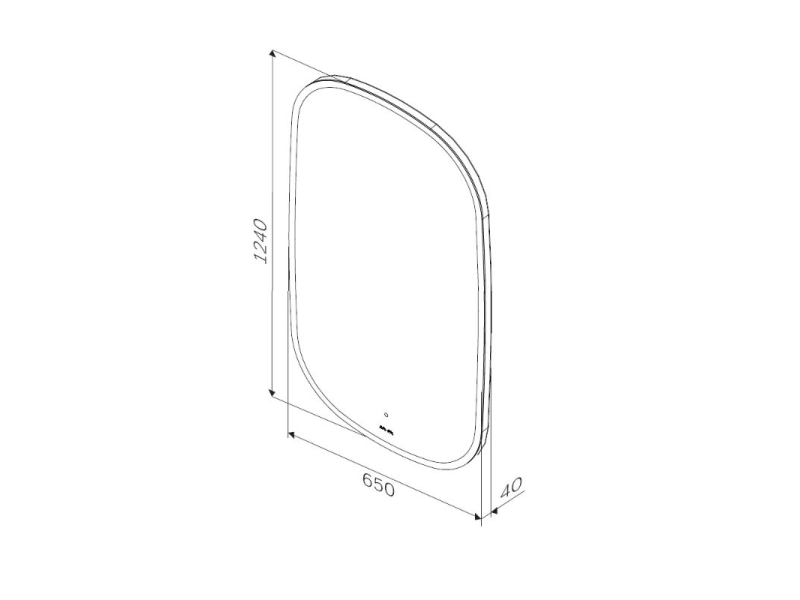 Купить Зеркало Am.Pm Func, с контурной LED-подсветкой, ИК-сенсором, вытянутое, 65 х 125 см, M8FMOX0651WGH
