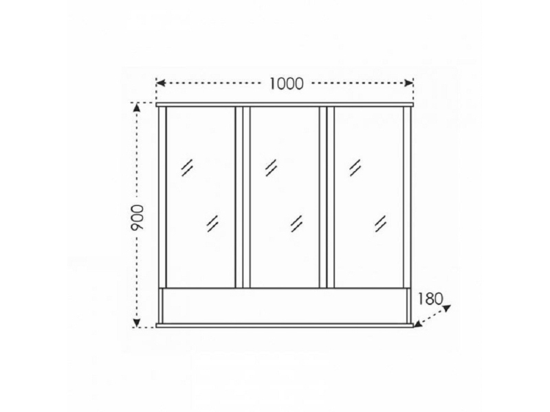 Купить Зеркальный шкаф Санта Вегас 100 см 700182