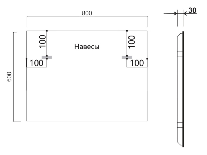 Купить Зеркало Vincea 80х60см, LED c сенсорным выключателем и диммером, с функцией антизапотевания, VLM-3VN800-2