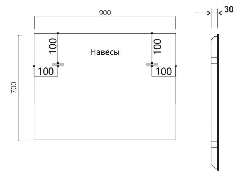 Купить Зеркало Vincea 90х70см, LED c сенсорным выключателем и диммером, VLM-3VN900