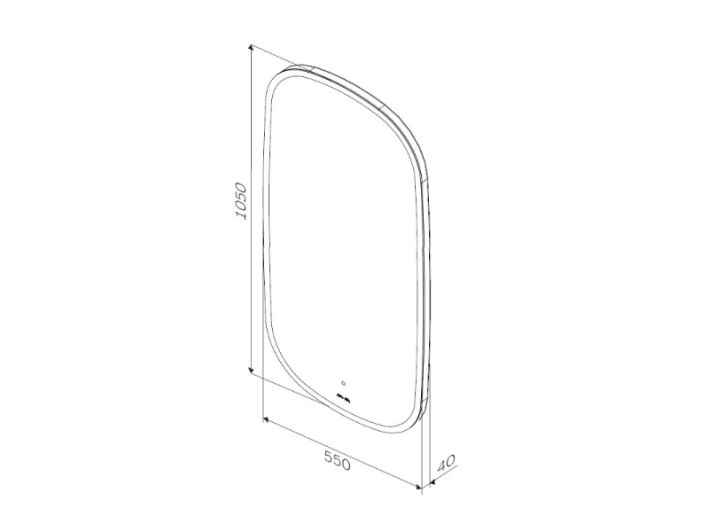 Купить Зеркало Am.Pm Func, с контурной LED-подсветкой, ИК-сенсором, вытянутое, 55 х 100 см, M8FMOX0551WGH