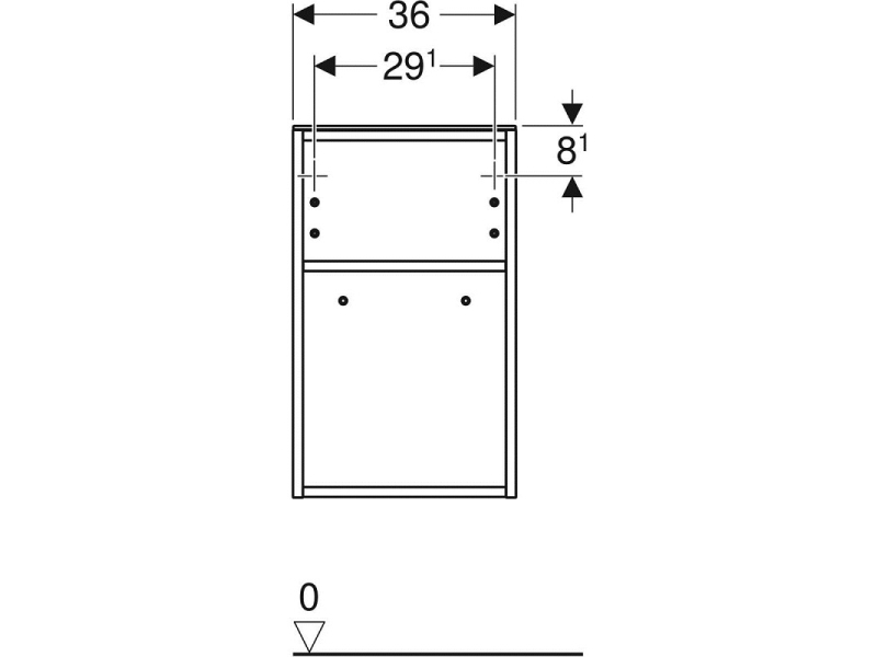 Купить Шкафчик Geberit Smyle Square, 36 см, цвет орех пекан, 500.358.JR.1