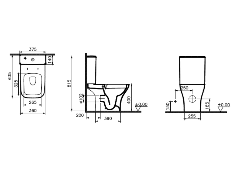 Купить Напольный унитаз Vitra Polar, безободковый, сиденье микролифт, белый, 9843B003-7201