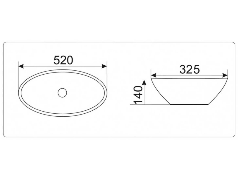 Купить Раковина CeramaLux Серия N 9021 накладная, белый