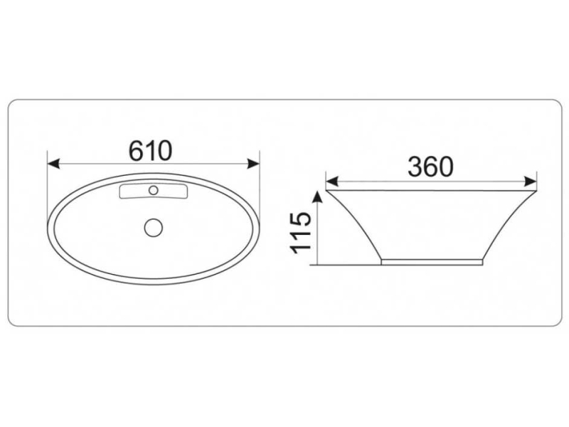 Купить Раковина CeramaLux Серия N 9398 накладная, белый