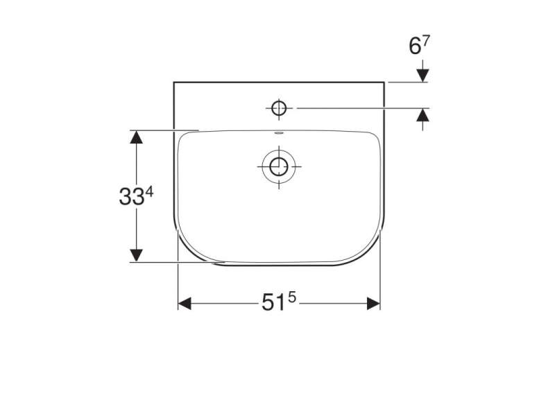 Купить Раковина Geberit Smyle 500.227.01.1, 55 х 48 см, белая