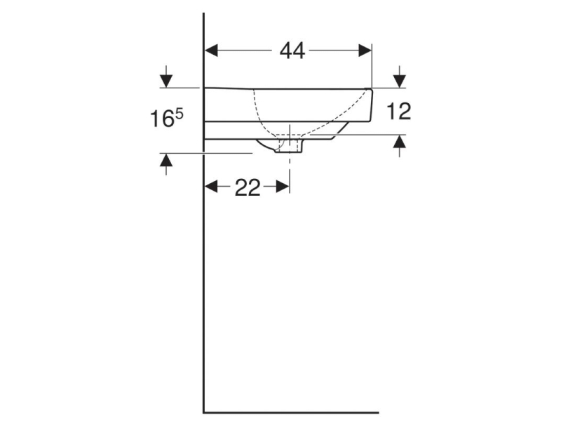 Купить Раковина Geberit Smyle Square 500.259.01.1, 55 х 44 см, белая