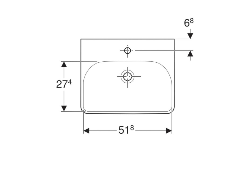 Купить Раковина Geberit Smyle Square 500.259.01.1, 55 х 44 см, белая