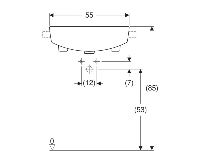 Купить Раковина Geberit Variform 500.681.01.1 55 x 45 см, белая