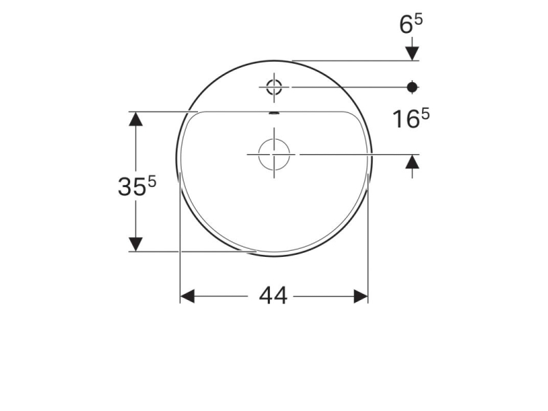 Купить Раковина Geberit Variform 500.704.01.2 48 x 48 см, белая