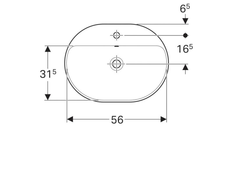 Купить Раковина Geberit Variform 500.732.01.2, 60 x 45 см, белая