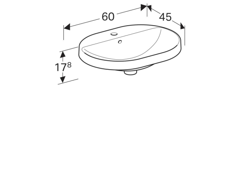 Купить Раковина Geberit Variform 500.732.01.2, 60 x 45 см, белая