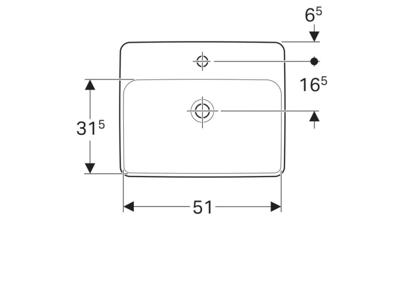 Купить Раковина Geberit Variform 500.742.01.2, 55 x 45 см, белая