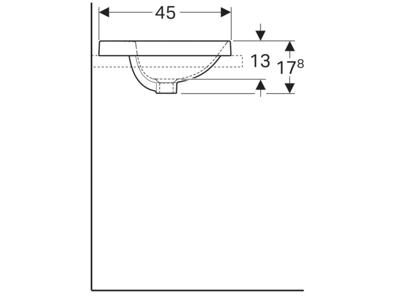 Купить Раковина Geberit Variform 500.742.01.2, 55 x 45 см, белая