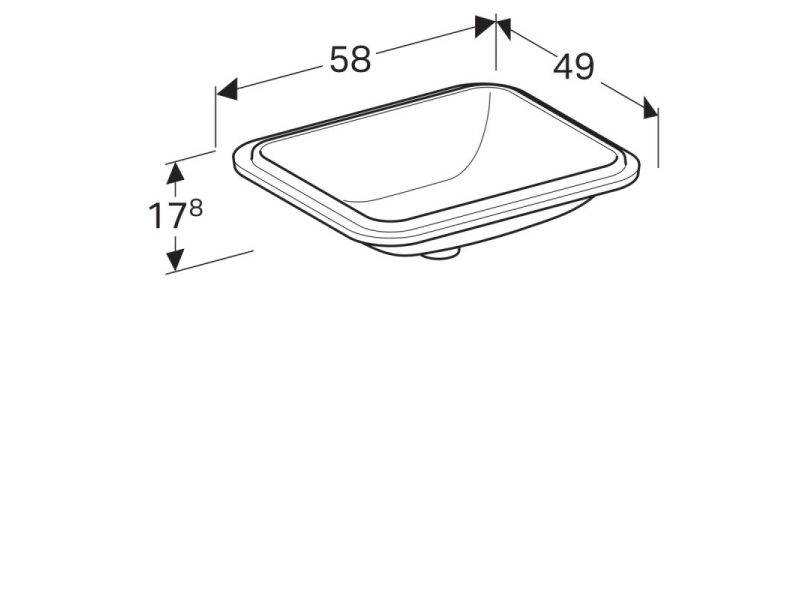 Купить Раковина Geberit Variform 500.766.01.2, 58 x 49 см, белая