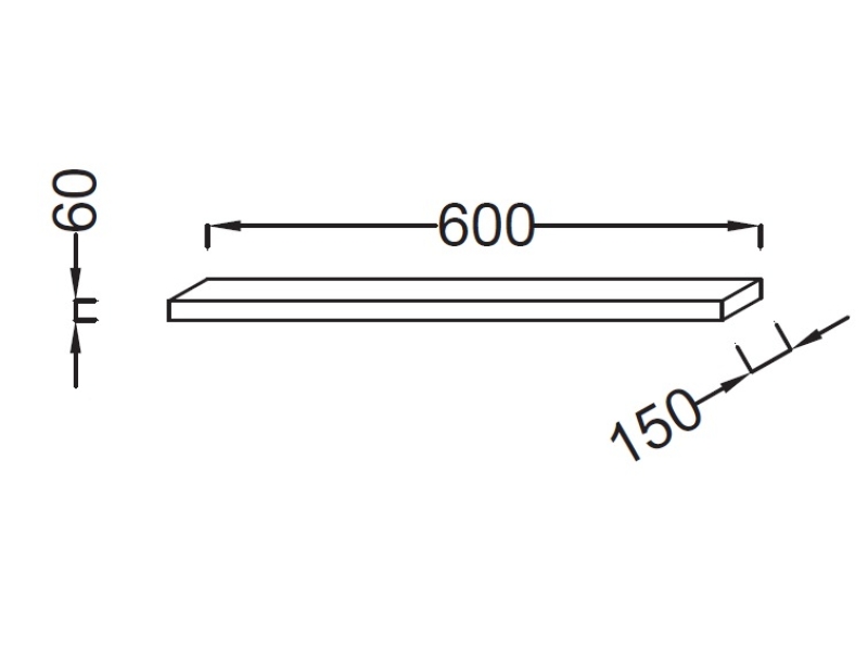 Купить Полочка Jacob Delafon Parallel 60 см, EB500, белый