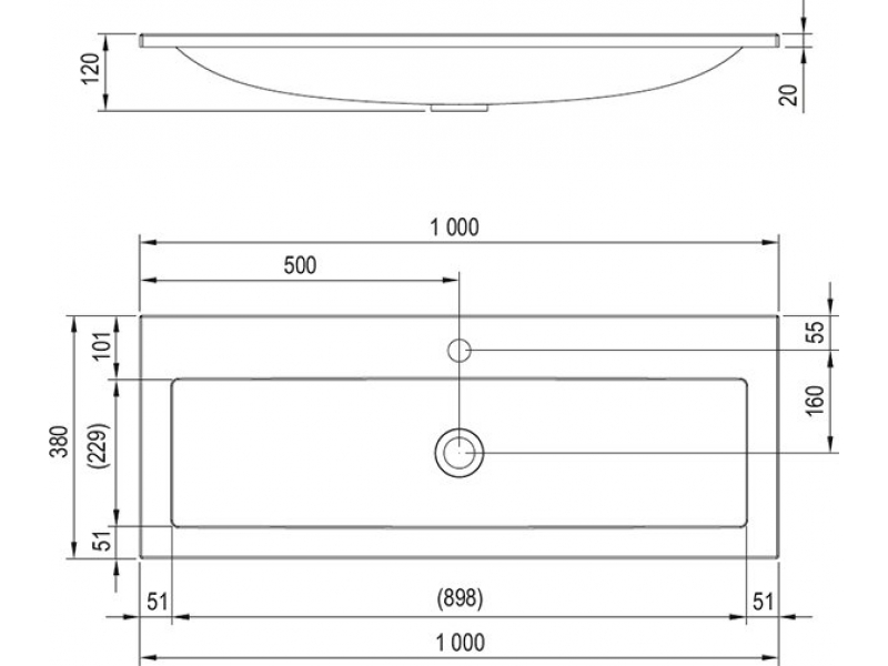 Купить Мебельная раковина Ravak Clear 100, белый, XJJ01110000