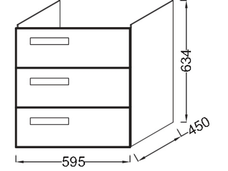 Купить Тумба для раковины Jacob Delafon Rythmik 60 см, EB1307-G80 цвет Светло- коричневый