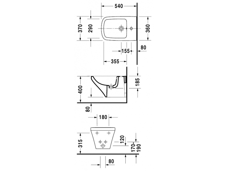 Купить Биде Duravit Durastyle 2282150000, подвесное