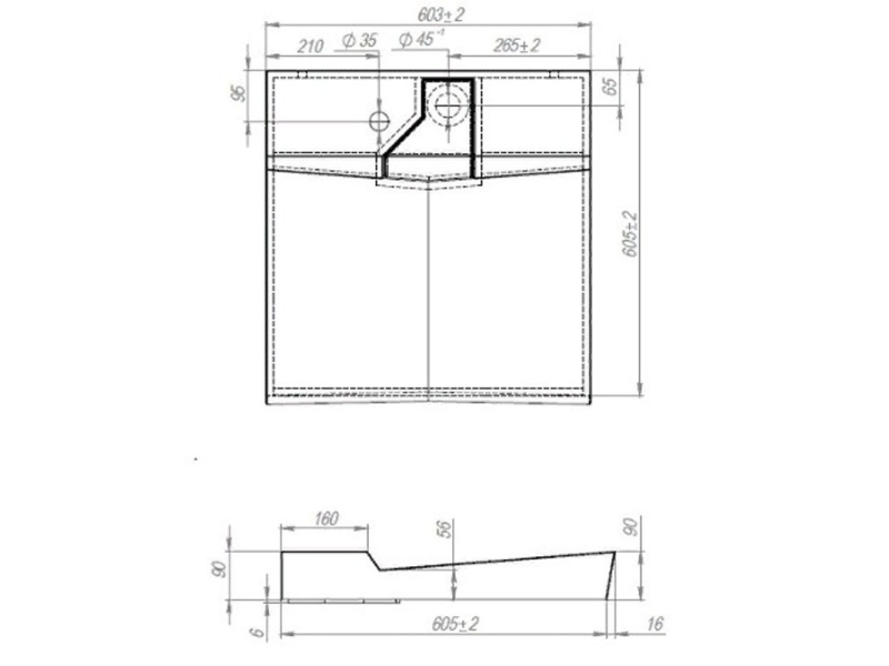 Купить Раковина SuperSan Алегрия 60.3 x 60.5 см над стиральной машиной, ALG-01, белая