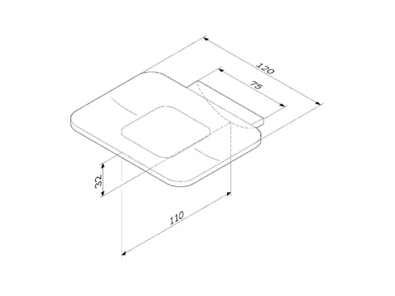 Купить Мыльница стеклянная Am.Pm Inspire 2.0, держатель черный матовый, A50A34222