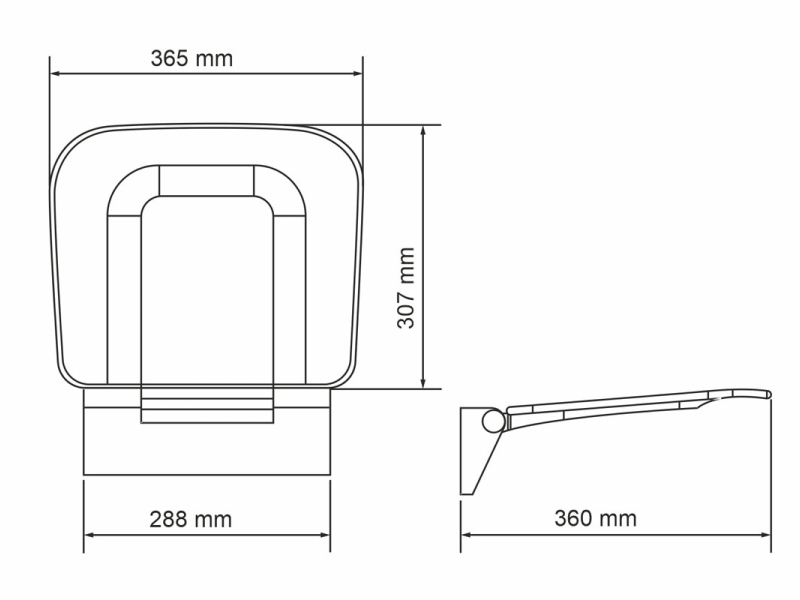 Купить Сиденье для душа WasserKraft, цвет - черный, SS404