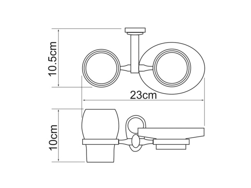 Купить Держатель стакана и мыльницы WasserKRAFT Main, K-9226