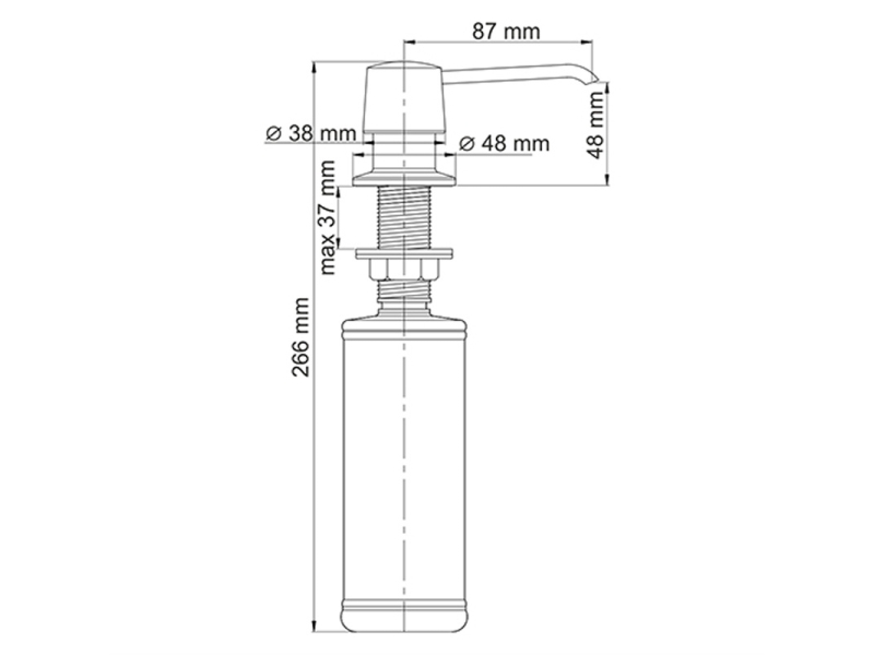 Купить Дозатор для мыла Wasserkraft Серия К, встраиваемый, 320 мл, K-1799