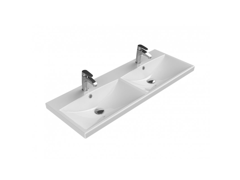 Купить Раковина BelBagno 120 см, керамика, белая, BB-0325-120-2-LVB