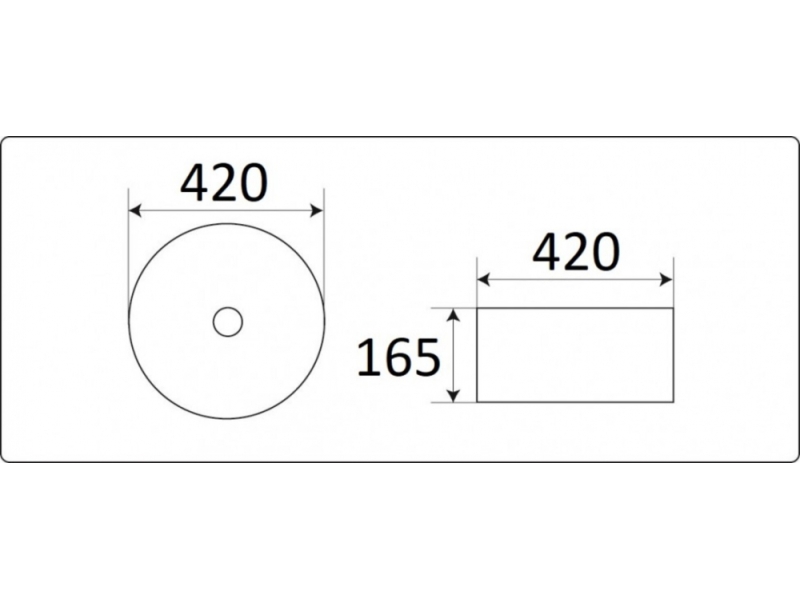 Купить Раковина CeramaLux NC, 42 х 42 см, накладная, белая, хром, C1056