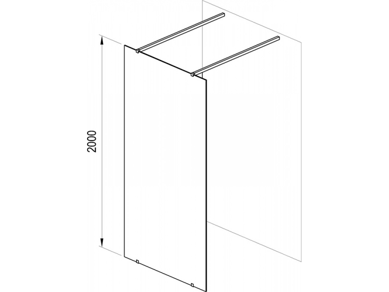 Купить Душевой уголок Ravak Walk-In Free, 160 x 200 см, витраж транспарент, GW9FS0C00Z1