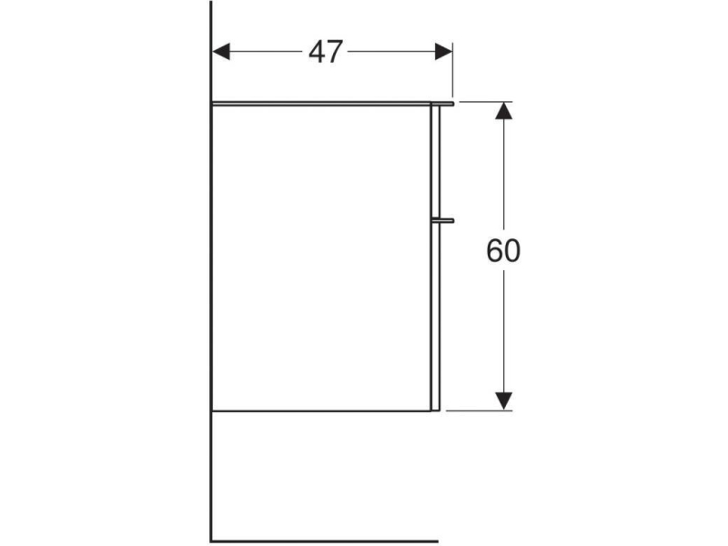 Купить Шкаф навесной Geberit Smyle Square 45x60 500.357.JR.1 пекан