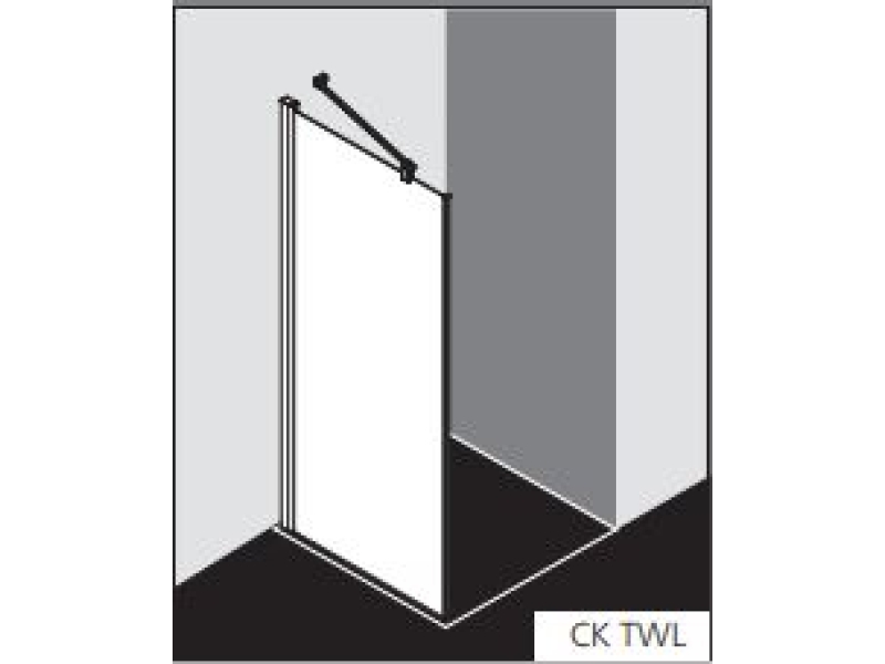 Купить CADA XS CK TWL 09020 VPK Боковая стенка левая для комбинации с правой дверью 860-910/2000, стекло прозр. ESG CadaClean.NEW