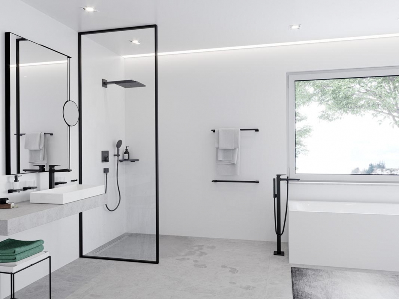 Купить Верхний душ Hansgrohe Raindance 26238670, 300x300 мм, 1 режим струи, с держателем, черный матовый