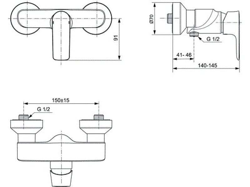 Купить Смеситель для душа Ideal Standard Connect Air A7032AA