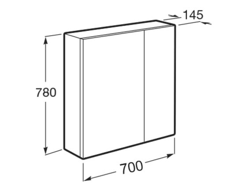 Купить Зеркальный шкаф Roca Ronda 70 белый матовый/бетон ZRU9303008