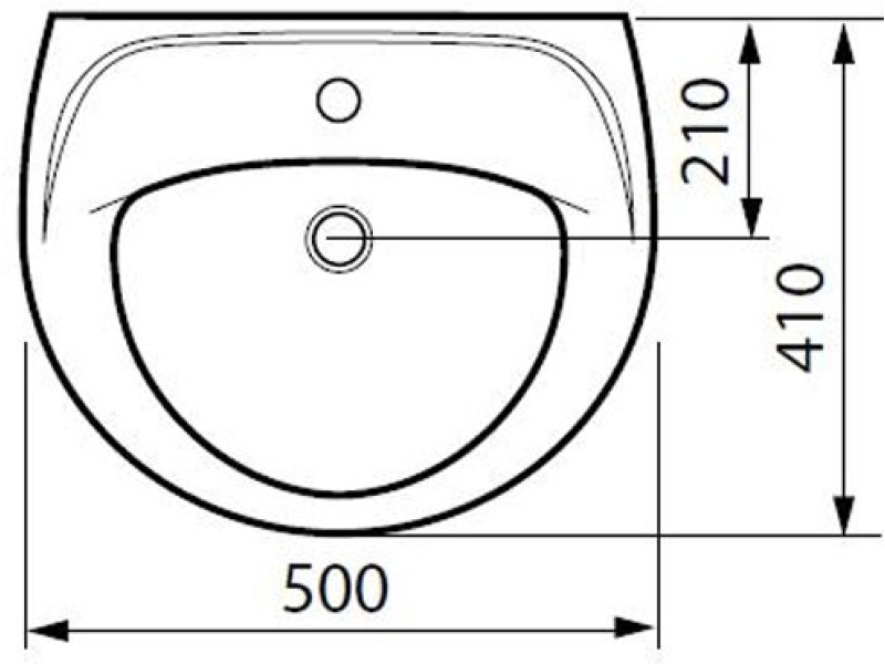 Купить Раковина подвесная Jika Lyra 50х41 1427.0.000.104.1