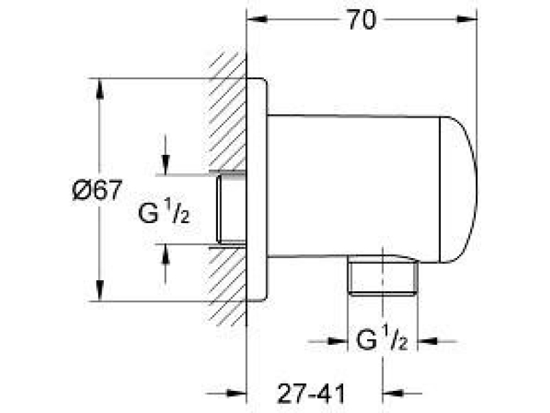 Купить Подключение для душевого шланга Grohe Relexa 28671000