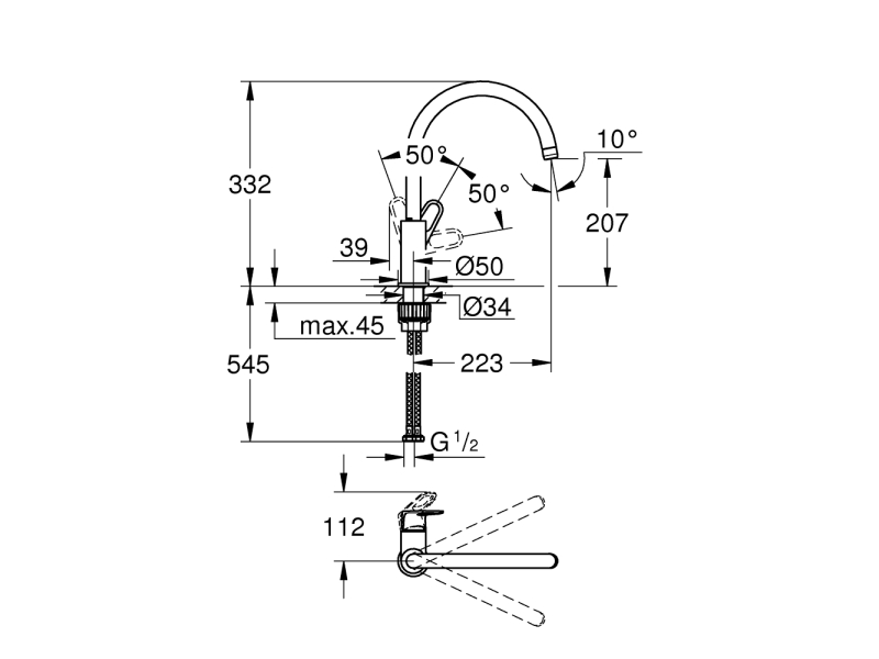 Купить Смеситель для кухни Grohe BauFlow 31230001