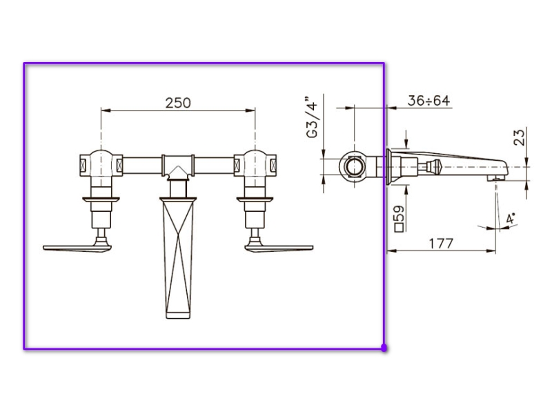 Купить Nicolazzi C1077DX Встраиваемая часть для смесителя со стены