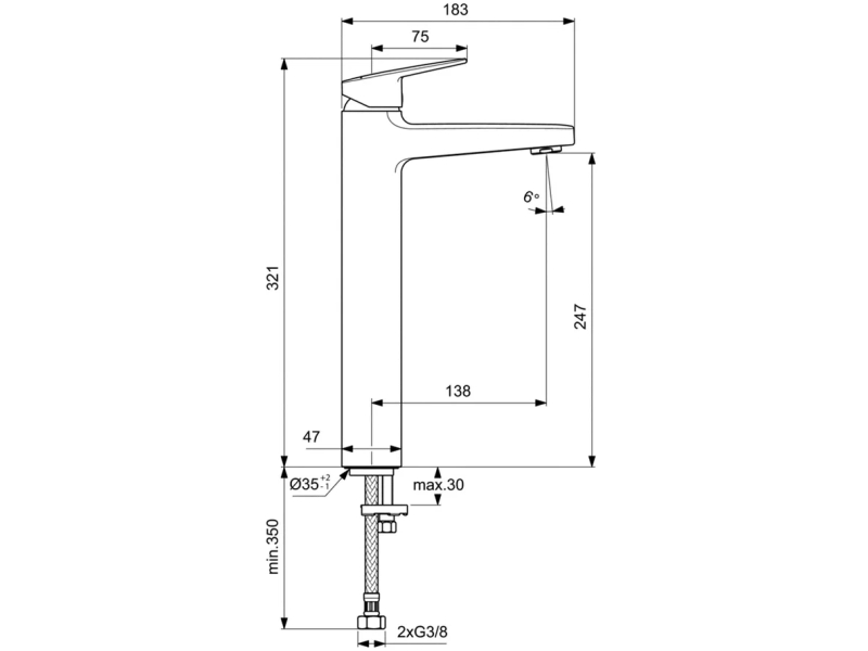 Купить Смеситель для раковины Ideal Standard Ceraplan BD236AA хром