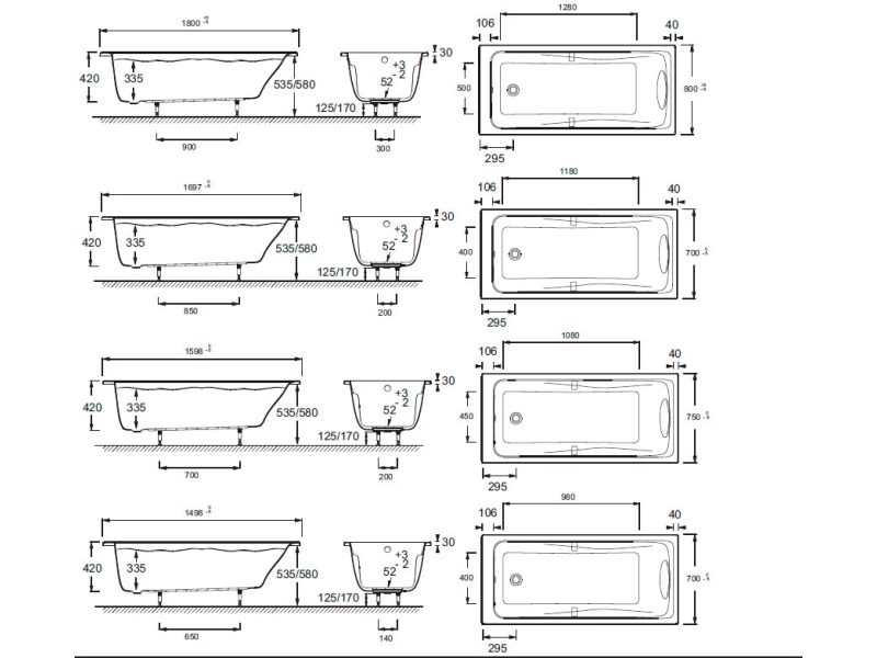 Купить SF6060RU-NF ODEON UP Odeon Up каркас для ванны 150х70