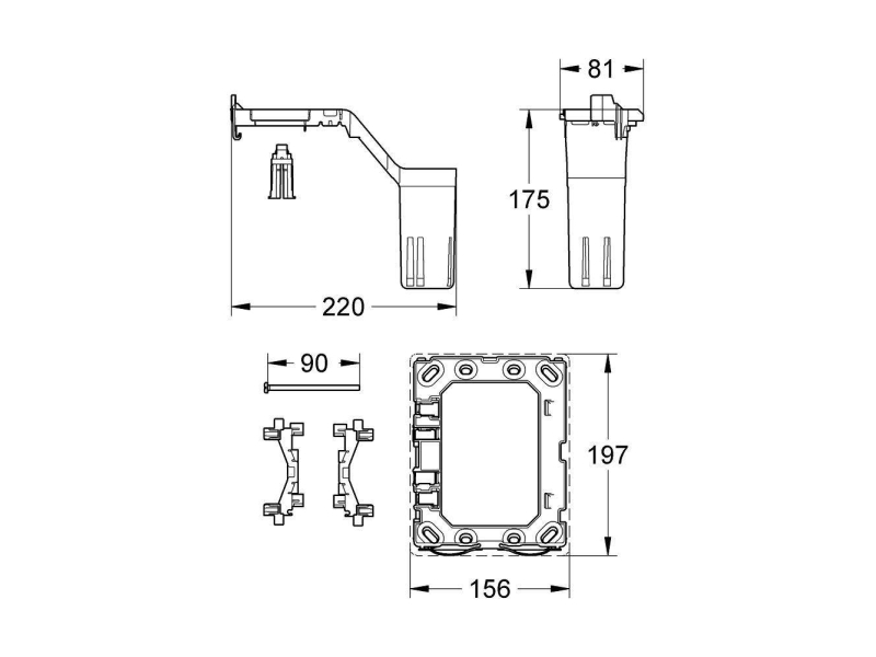 Купить 38796000 Fresh Комплект установки для систем инсталляции GROHE Rapid SL